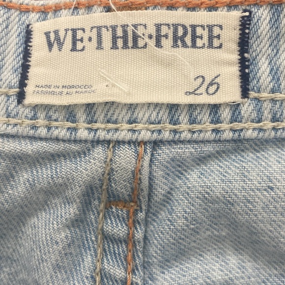 Free People we the free piper midrise cropped wide leg pants.Sz 26 jeans striped - Picture 6 of 14